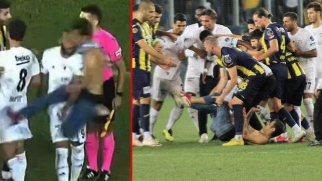 Ankara'da olaylı gece! Maç sonunda Beşiktaşlı yıldıza uçan tekme atan saldırgan gözaltına alındı