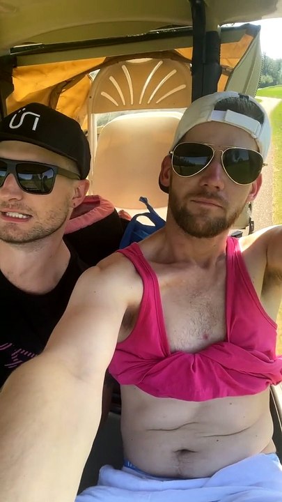 Guys Singing in Golf Cart Fail