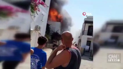 Yangında ikinci kattan atladı, durumu ağır
