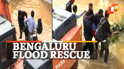 WATCH | Man Stuck In Flood Rescued By Local Guards In Bengaluru