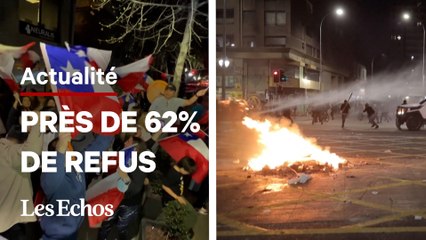 Scènes de joie ou de colère au Chili après le rejet d'une nouvelle constitution