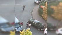 Esenyurt'ta sokak ortasında kadına sopalı şiddet anları kamerada