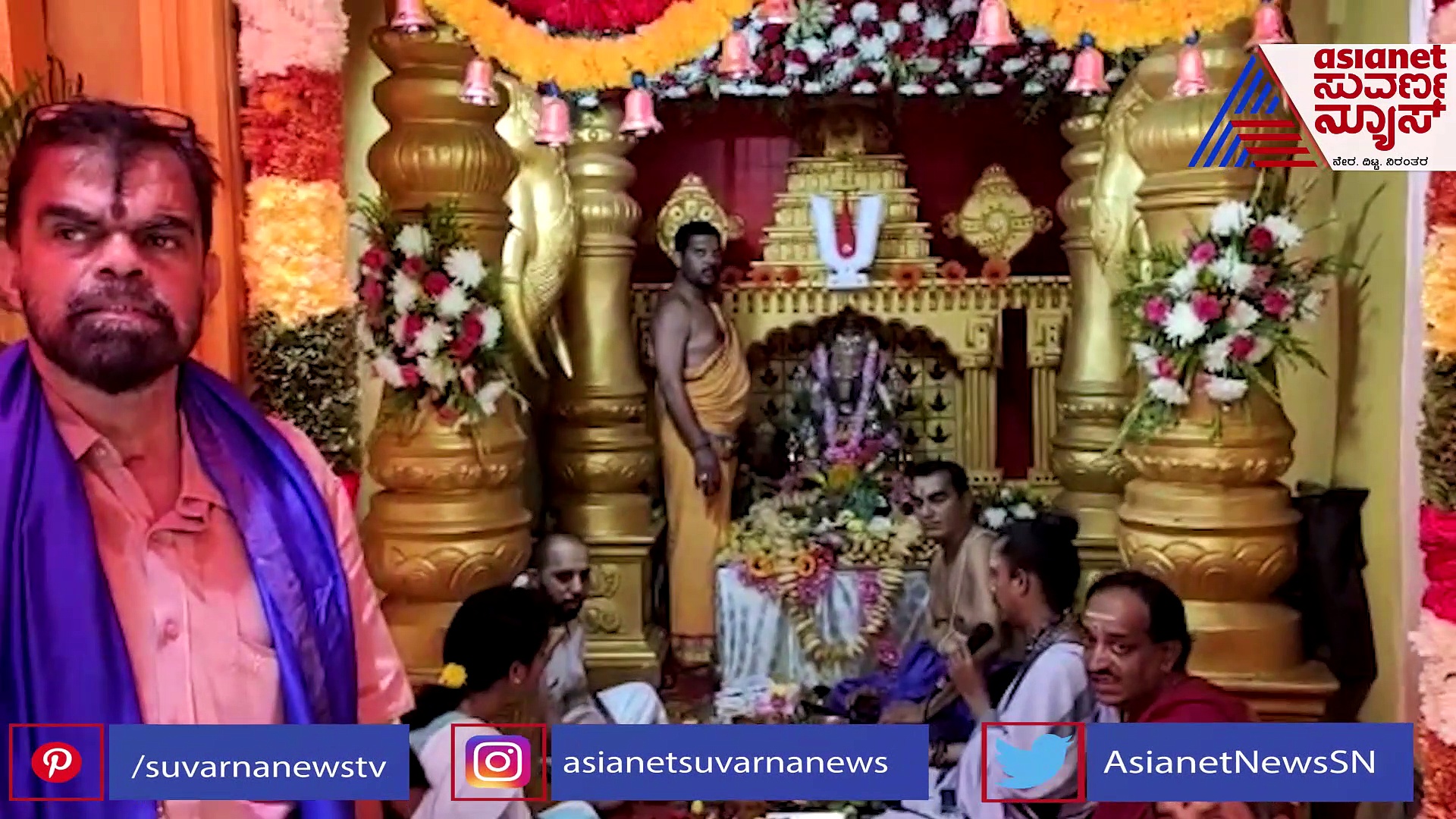 ತಮ್ಮ ಕಚೇರಿಯಲ್ಲೇ ಗಣಪತಿ ಕೂಡಿಸಿ ಪೂಜೆ ಮಾಡಿ ಮಂತ್ರ ಪಠಿಸಿದ ಶಾಸಕ ಜಮೀರ್