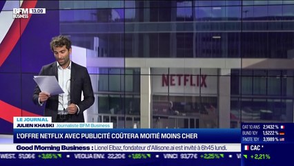 Le Journal de la Com': l'offre Netflix avec publicité coûtera moitié moins cher