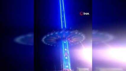 Lunaparktaki dönen salıncak düştü: 13 yaralı