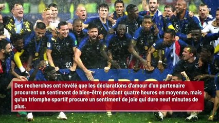 La victoire d'une équipe sportive donne plus de satisfaction que les déclarations d’amour !
