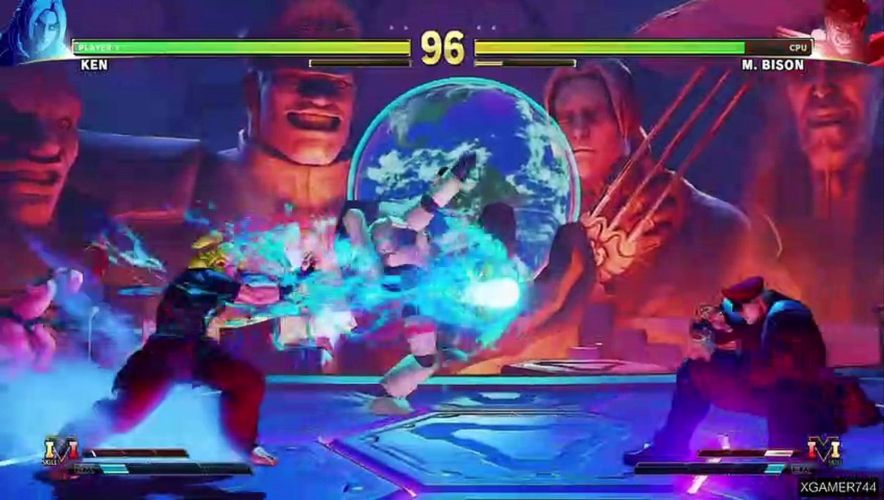 Street Fighter V - Ken Vs. M.Bison (LEVEL 8)