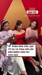 Lần đầu được nắm tay Hoa Hậu, nhìn Lâm Vỹ Dạ và Puka hạnh phúc chưa kìa