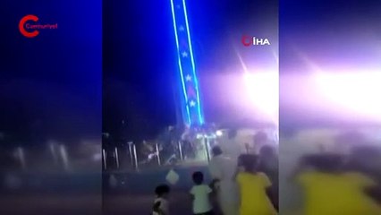 Lunaparktaki dönen salıncak düştü 13 Lunaparktaki dönen salıncak düştü: 13 yaralı