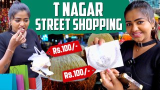 T-Nagar Street Shopping  | Rs. 1000/-ல இவ்ளோ வாங்கலாமா? | Shalu Shamu Vlogs