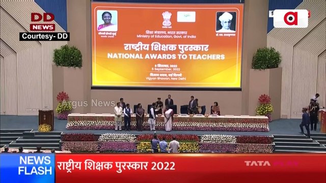 President Droupadi Murmu presents National Awards to teachers on the occasion of Teachers’ Day