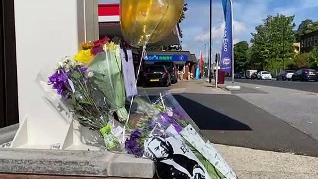 Floral tributes to motorcyclist killed in collision with car near Sheffield petrol station
