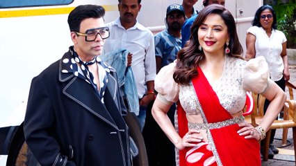 माधुरी दीक्षित और करण जौहर हुए ग्लैमरस अंदाज में स्पॉट