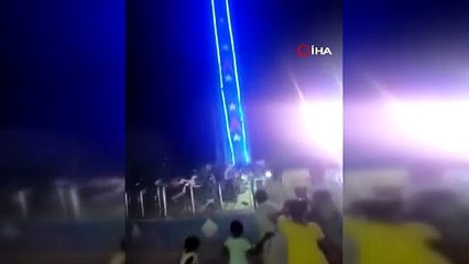 Lunaparktaki dönen salıncak yere çakıldı: 13 yaralı