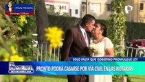Matrimonios civiles: Aprueba norma que permite a notarios celebrar bodas