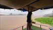 Heavy rain at Koh Kret island and Pak kret city in Thailand
