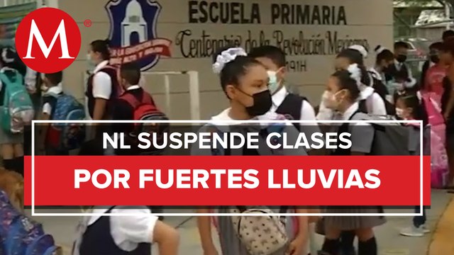 Intensas lluvias en el estado de Nuevo León causan suspensión de clases