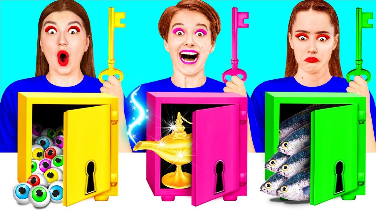 Big, Medium and Small Food Challenge   Mukbang with Giant vs Tiny Food by DaRaDa