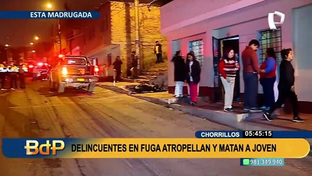 Chorrillos: Ladrones atropellan y matan a joven cuando intentaban huir de la policía