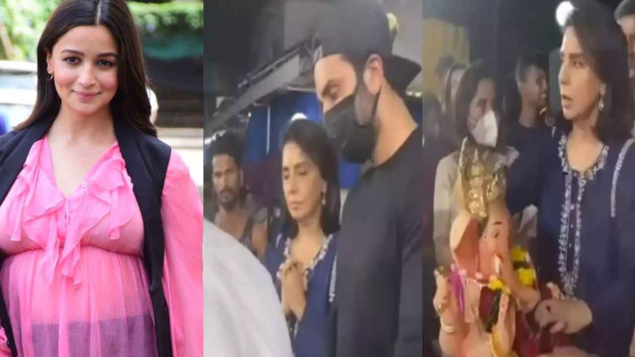 Ranbir Kapoor Neetu Kapoor ने Alia Bhatt के बिना किया Ganpati Visarjan! Viral हुआ Video *Bollywood