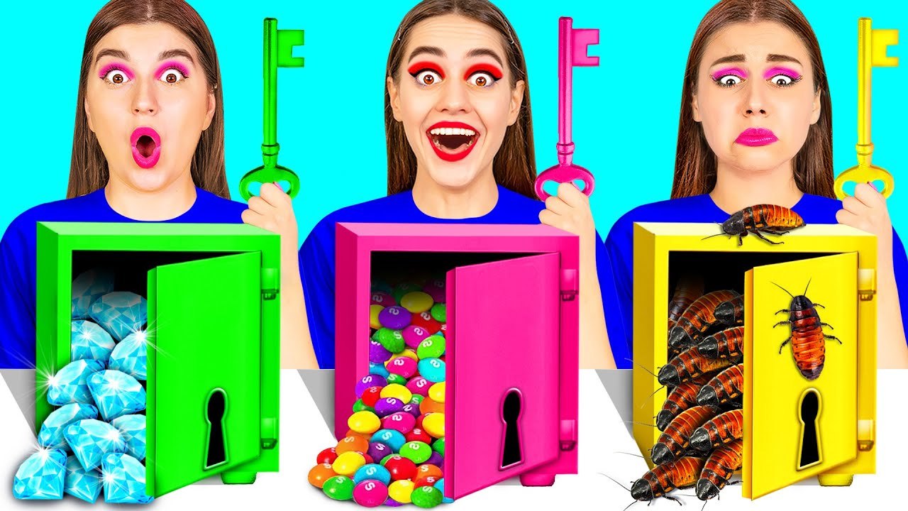 Fast, Medium or Slow Food Challenge #2   Try to Eat in 1 Second! Fastest Speed Eating by DaRaDa