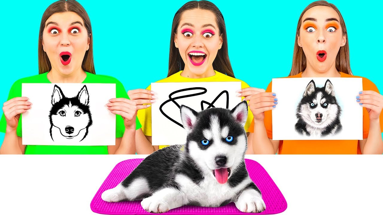 Black vs Pink Food Challenge #3   Eating Everything Only In 1 Color For 24 Hours by DaRaDa Challenge