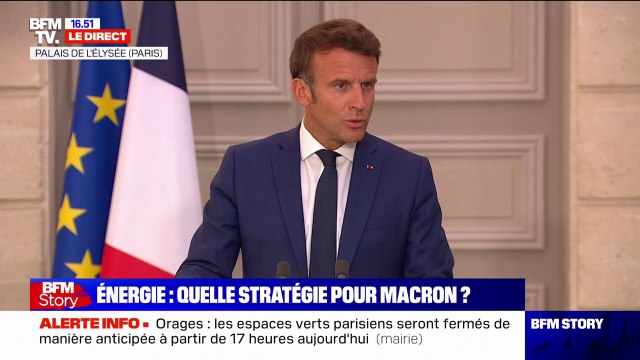 Gaz: Emmanuel Macron souhaite accélérer notre transition le plus vite possible pour pouvoir nous en passer