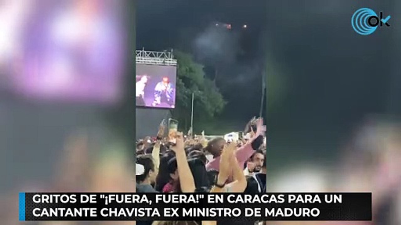 Gritos de ¡fuera, fuera! en Caracas para un cantante chavista ex ministro de Maduro