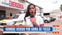 Hombre herido por arma de fuego