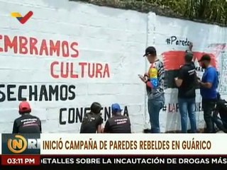 Movimiento Revolucionario Tupamaro inicia jornada muralista "Paredes Rebeldes" en Guárico