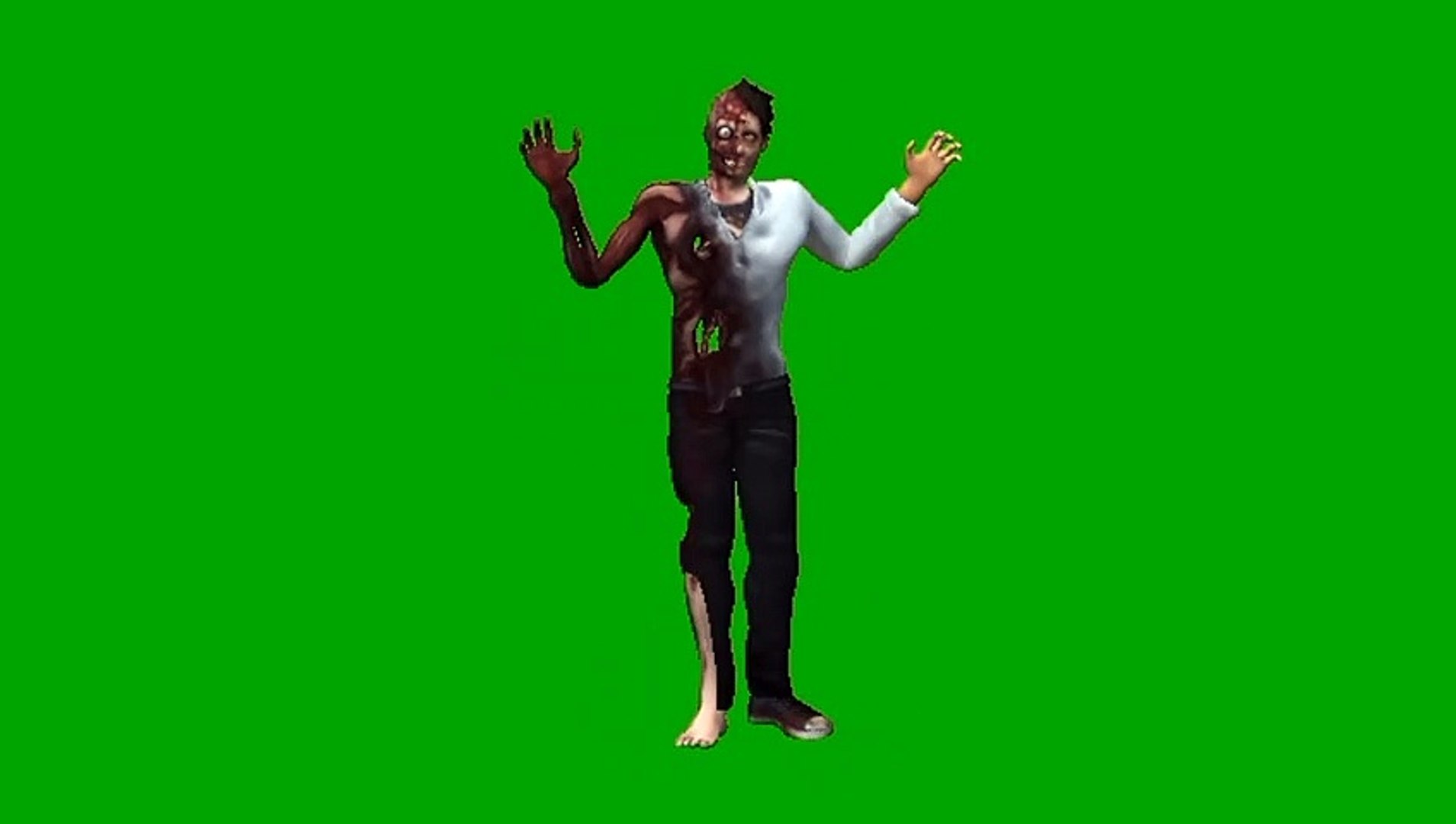 ⁣Green Screen Terrible Ghost 3D Video