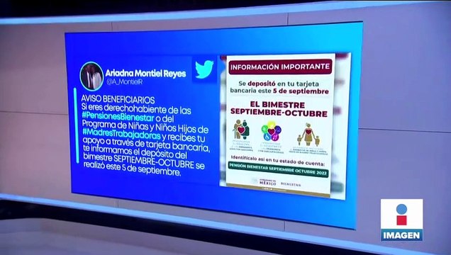 Beneficiarios de Pensión del Bienestar reciben pago del bimestre septiembre-octubre