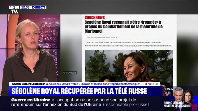 Polémique sur Ségolène Royal et les crimes de guerre en Ukraine: C'est très bien que nous ayons des excuses , affirme l'auteure Anna Colin Lebedev