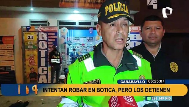 Robo frustrado en Carabayllo: Ladrones intentan asaltar botica, pero son detenidos por la policía