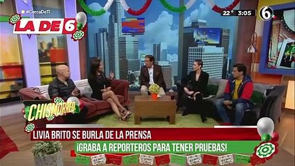 Livia Brito graba y se burla de la prensa