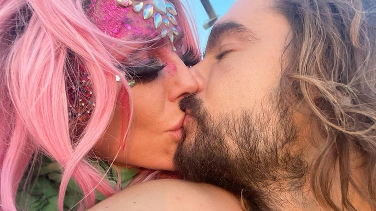 Wen küsst tom kaulitz denn hier? heidi klum kaum zu erkennen