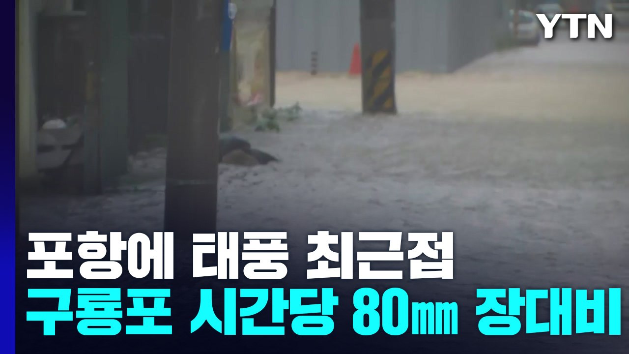 태풍 '힌남노' 포항 최근접..."비바람에 성인도 휘청" / YTN