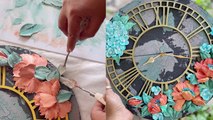 Talented Indian artist makes ETHEREAL clock artwork decorated with flower sculptures