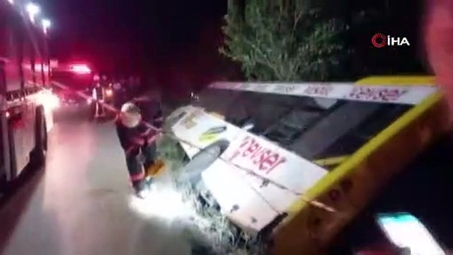 Malatya'da yolcu otobüsü yan yattı: 4 yaralı