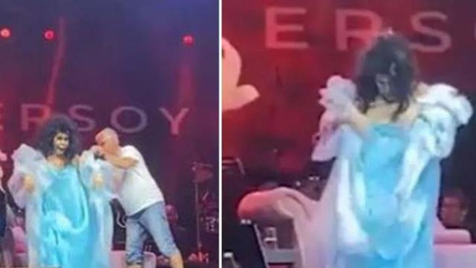 Sahnede göğüsleri açılan Bülent Ersoy zor anlar yaşadı!