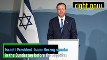 Isaac Herzog, President of Israel speaks in the Bundestag before the deputies of Germany.