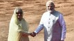 Bangladesh PM Sheikh Hasina meets PM Modi at Hyderabad House