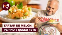 ¡Cena sencilla en 5 MINUTOS! TARTAR de MELÓN, PEPINO y QUESO FETA