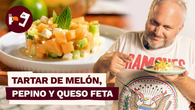 ¡Cena sencilla en 5 MINUTOS! TARTAR de MELÓN, PEPINO y QUESO FETA