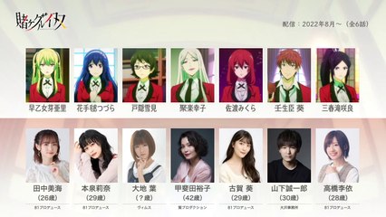 賭ケグルイ双の声優さんたちは、こんな顔！