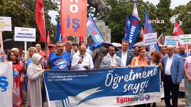 Samsun haberleri! Eğitim-İş Mitingleri Samsun'da. Kadem Özbay: Bize Parmak Sallayan Vekillere 'Öğretmene Parmak Sallanmaz' Sözünü Alanlarda Çınlatmak İçin Buradayız