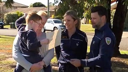 4-year-old meets again with paramedics he called to save his mum