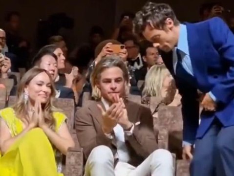Did Harry Styles spit on Chris Pine ? - viral video Don't Worry Darling