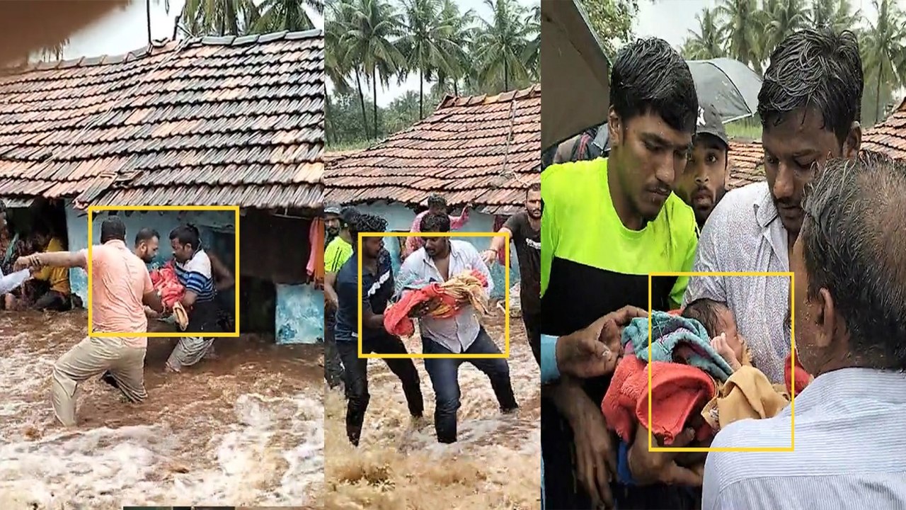 ಮನೆಯೊಳಗೆ ನುಗ್ಗಿದ ಪ್ರವಾಹದ ನೀರು: ಬಾಣಂತಿ ಮತ್ತು ಮಗು...