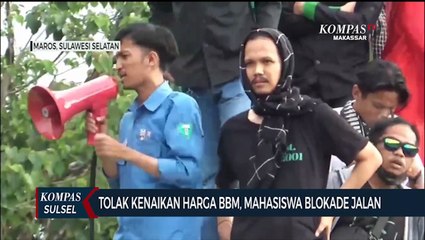 Tolak Kenaikan Harga BBM, Mahasiswa Blokade Jalan